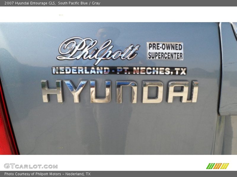 South Pacific Blue / Gray 2007 Hyundai Entourage GLS