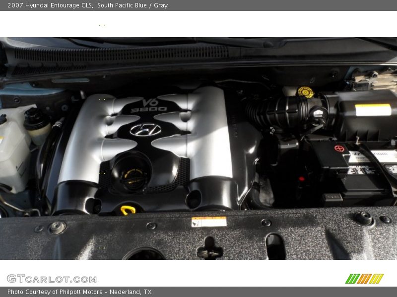 South Pacific Blue / Gray 2007 Hyundai Entourage GLS