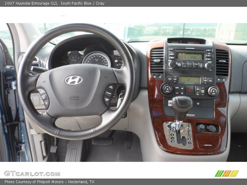 South Pacific Blue / Gray 2007 Hyundai Entourage GLS
