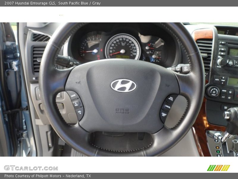 South Pacific Blue / Gray 2007 Hyundai Entourage GLS
