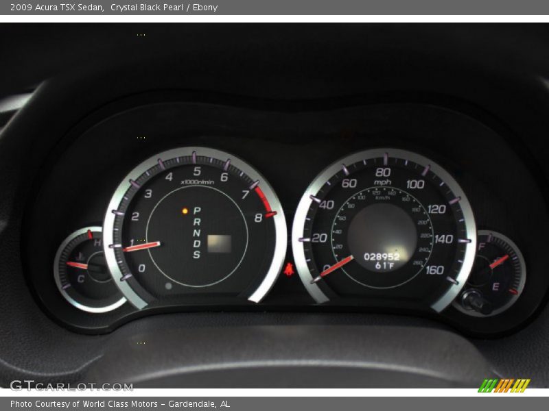 Crystal Black Pearl / Ebony 2009 Acura TSX Sedan