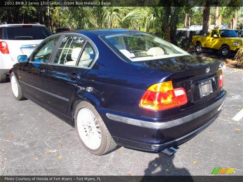 Orient Blue Metallic / Beige 2001 BMW 3 Series 330i Sedan