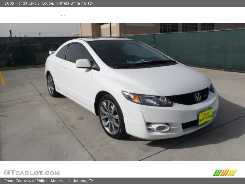 Taffeta White / Black 2009 Honda Civic Si Coupe
