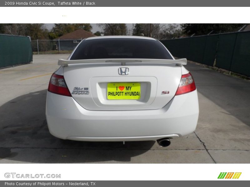 Taffeta White / Black 2009 Honda Civic Si Coupe