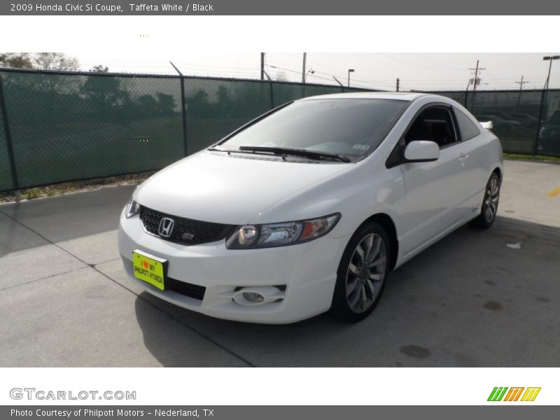 Taffeta White / Black 2009 Honda Civic Si Coupe