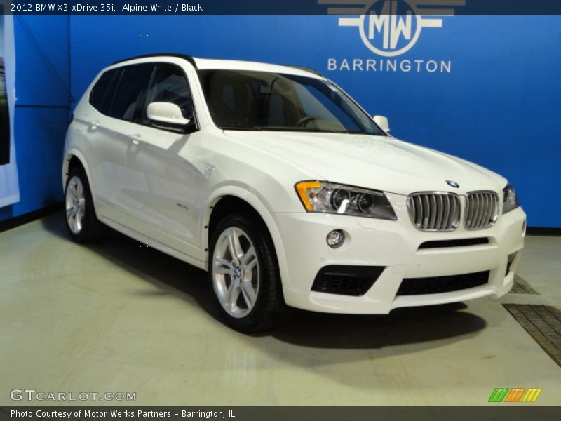 Alpine White / Black 2012 BMW X3 xDrive 35i