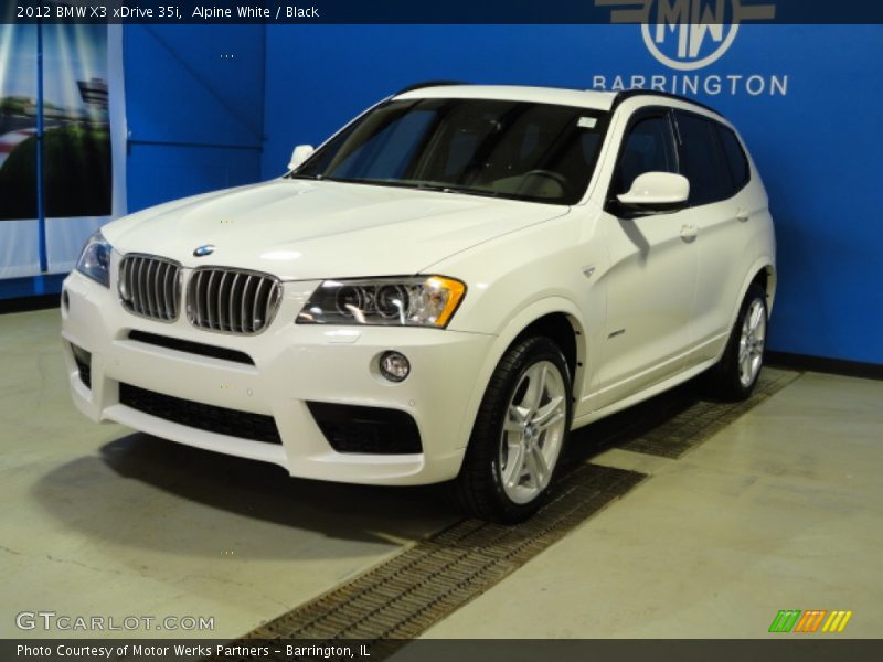Alpine White / Black 2012 BMW X3 xDrive 35i