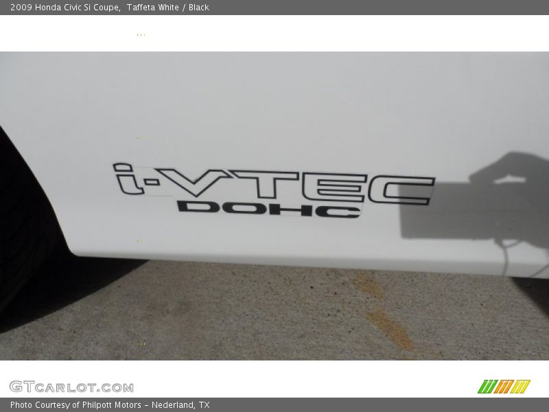 Taffeta White / Black 2009 Honda Civic Si Coupe