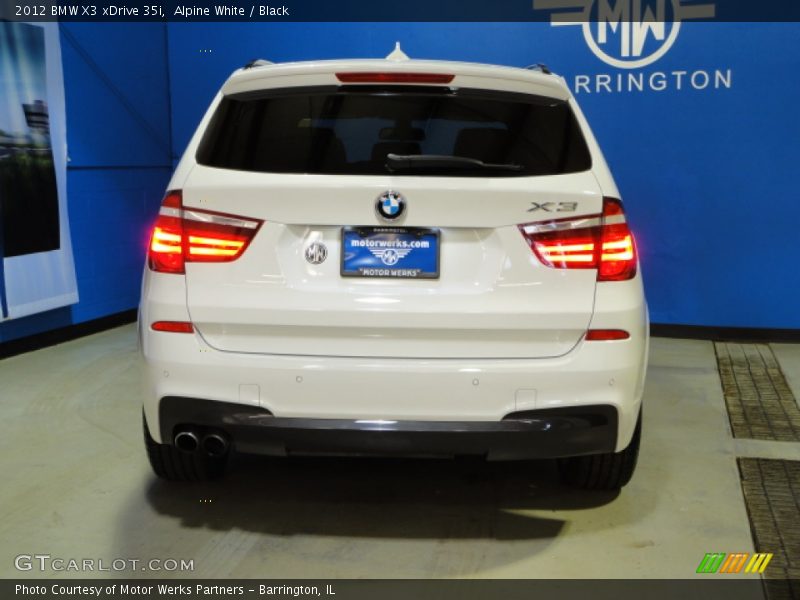 Alpine White / Black 2012 BMW X3 xDrive 35i