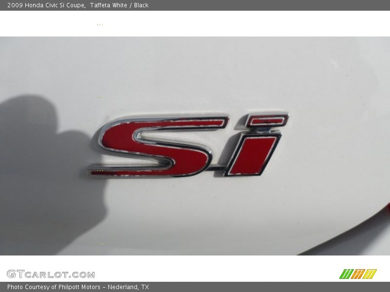 Taffeta White / Black 2009 Honda Civic Si Coupe