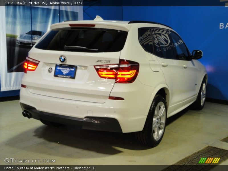 Alpine White / Black 2012 BMW X3 xDrive 35i