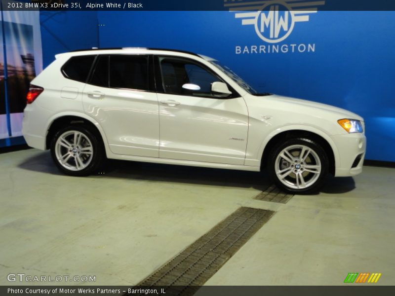 Alpine White / Black 2012 BMW X3 xDrive 35i
