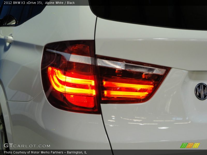 Alpine White / Black 2012 BMW X3 xDrive 35i