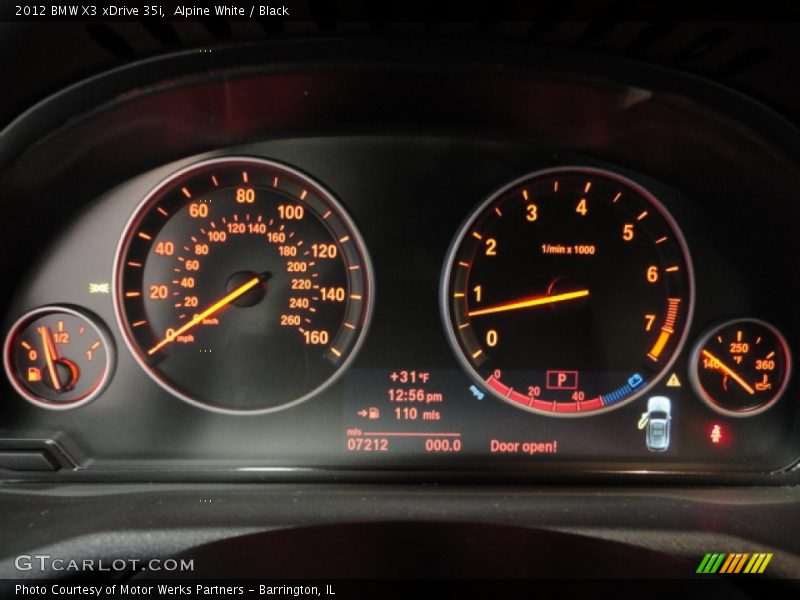  2012 X3 xDrive 35i xDrive 35i Gauges