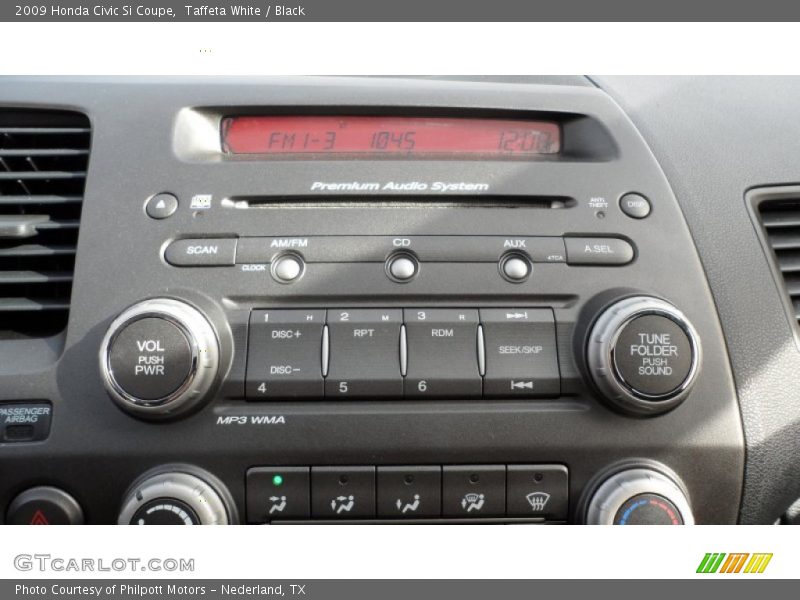 Taffeta White / Black 2009 Honda Civic Si Coupe