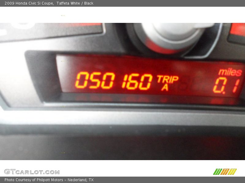 Taffeta White / Black 2009 Honda Civic Si Coupe
