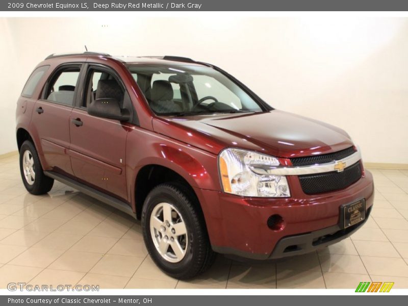 Deep Ruby Red Metallic / Dark Gray 2009 Chevrolet Equinox LS