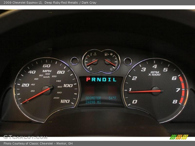 Deep Ruby Red Metallic / Dark Gray 2009 Chevrolet Equinox LS