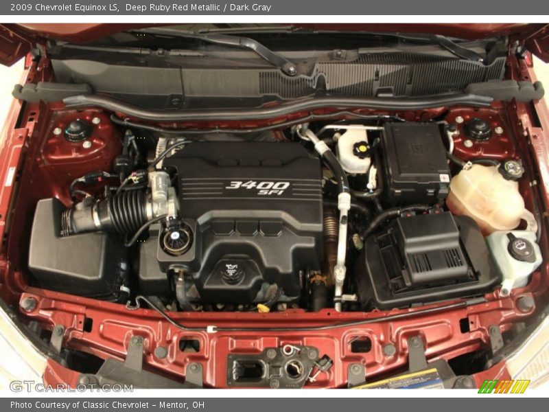 Deep Ruby Red Metallic / Dark Gray 2009 Chevrolet Equinox LS