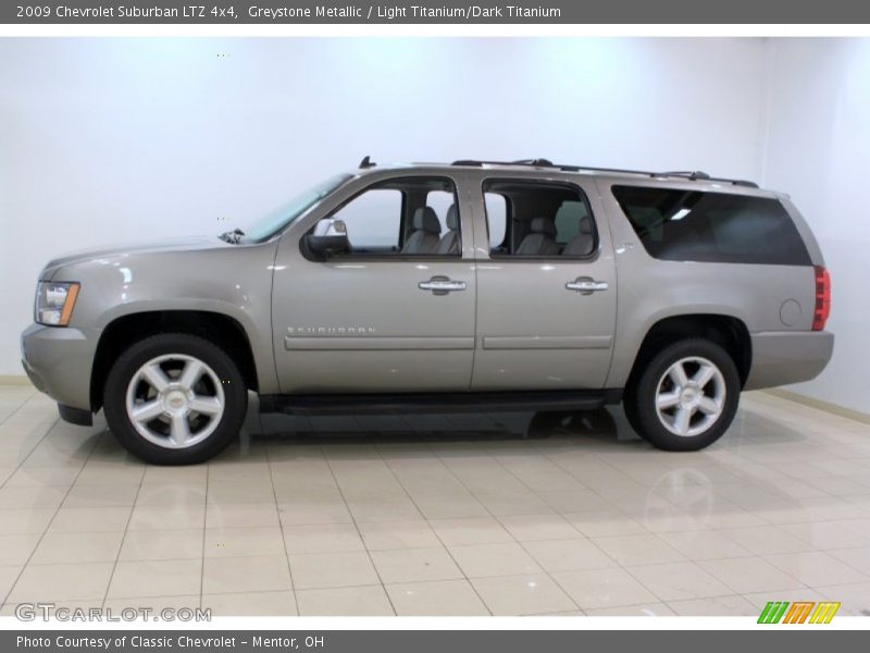 Greystone Metallic / Light Titanium/Dark Titanium 2009 Chevrolet Suburban LTZ 4x4