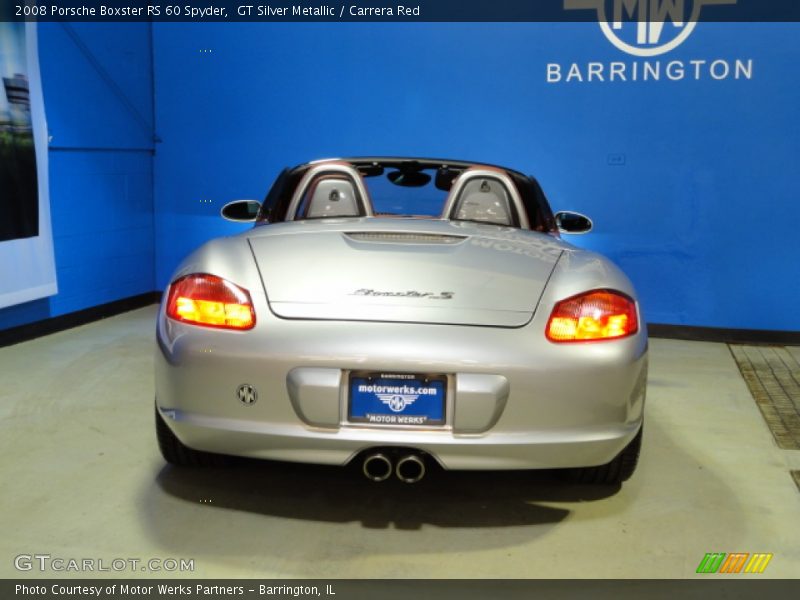 GT Silver Metallic / Carrera Red 2008 Porsche Boxster RS 60 Spyder