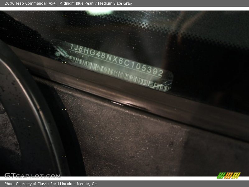 Midnight Blue Pearl / Medium Slate Gray 2006 Jeep Commander 4x4