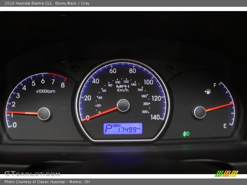 Ebony Black / Gray 2010 Hyundai Elantra GLS