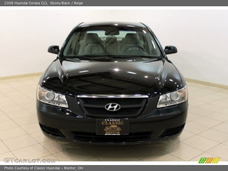 Ebony Black / Beige 2008 Hyundai Sonata GLS