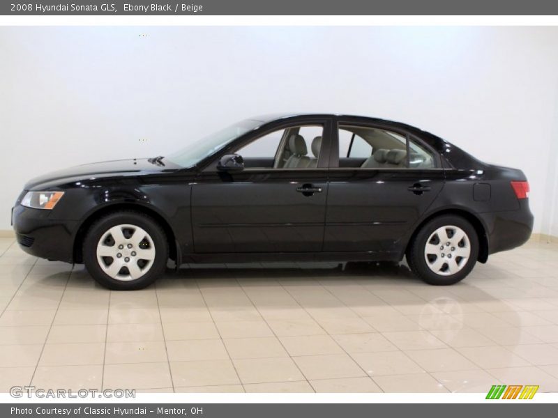 Ebony Black / Beige 2008 Hyundai Sonata GLS