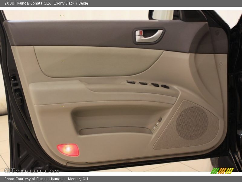 Ebony Black / Beige 2008 Hyundai Sonata GLS