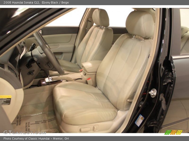 Ebony Black / Beige 2008 Hyundai Sonata GLS