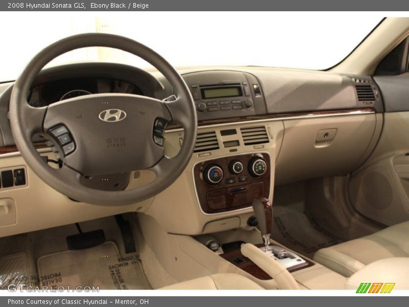 Ebony Black / Beige 2008 Hyundai Sonata GLS