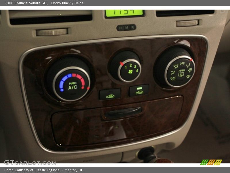 Ebony Black / Beige 2008 Hyundai Sonata GLS