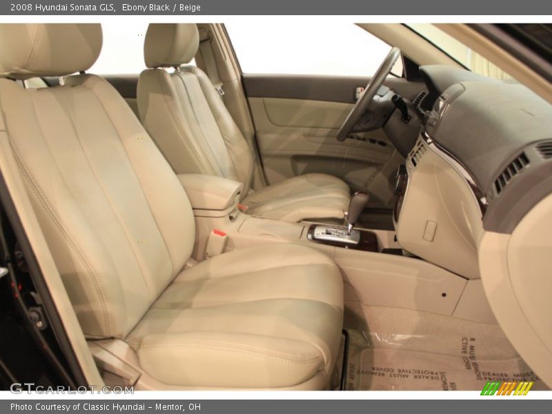Ebony Black / Beige 2008 Hyundai Sonata GLS
