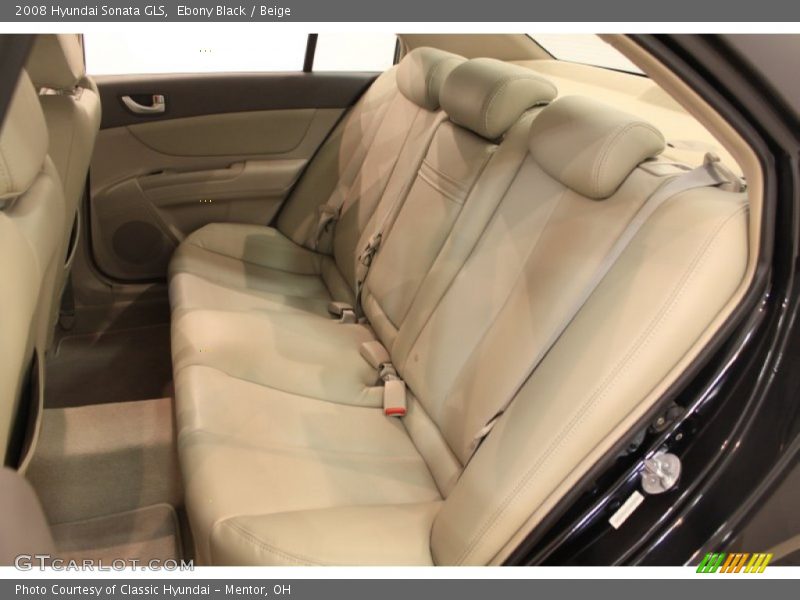 Ebony Black / Beige 2008 Hyundai Sonata GLS