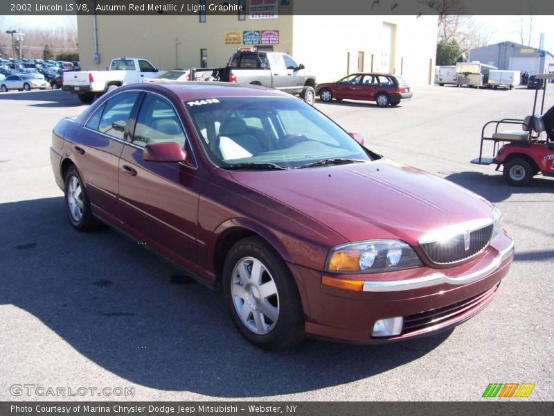 Autumn Red Metallic / Light Graphite 2002 Lincoln LS V8