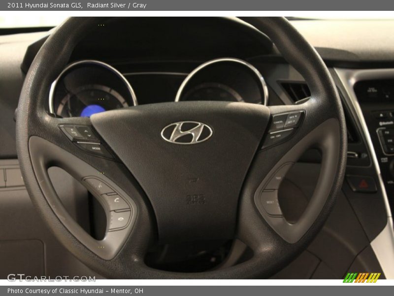 Radiant Silver / Gray 2011 Hyundai Sonata GLS