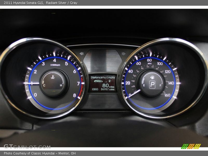 Radiant Silver / Gray 2011 Hyundai Sonata GLS