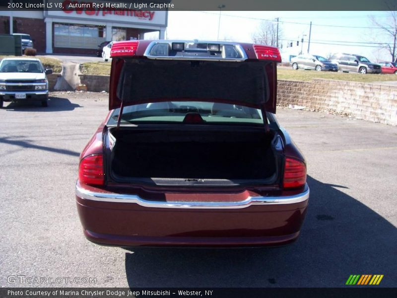 Autumn Red Metallic / Light Graphite 2002 Lincoln LS V8