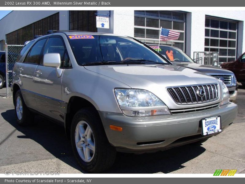 Millennium Silver Metallic / Black 2002 Lexus RX 300 AWD