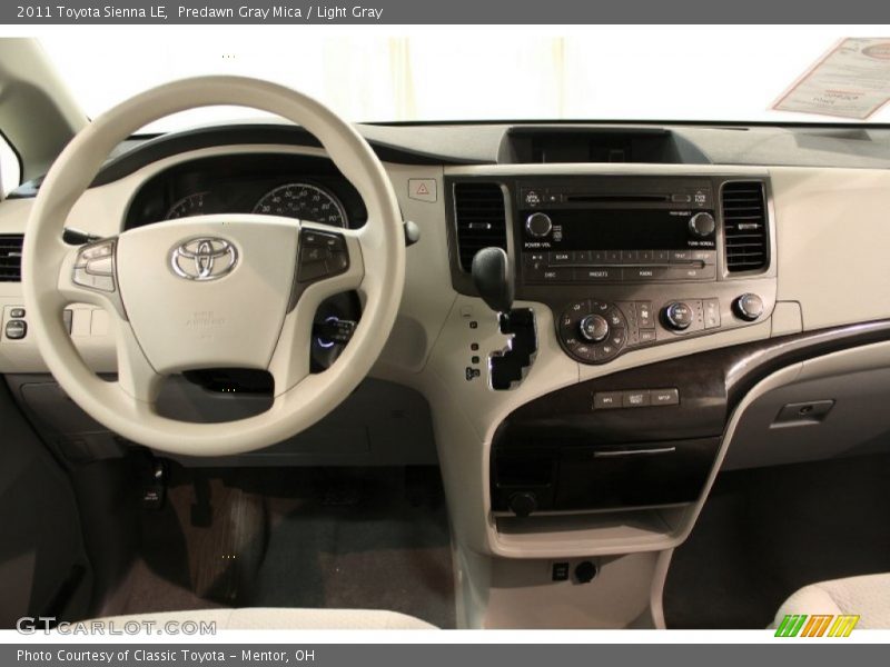 Predawn Gray Mica / Light Gray 2011 Toyota Sienna LE