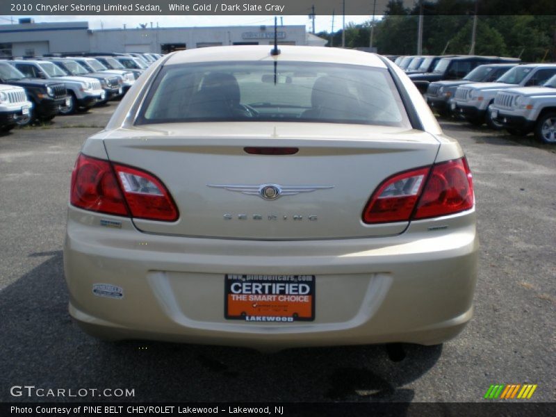 White Gold / Dark Slate Gray 2010 Chrysler Sebring Limited Sedan