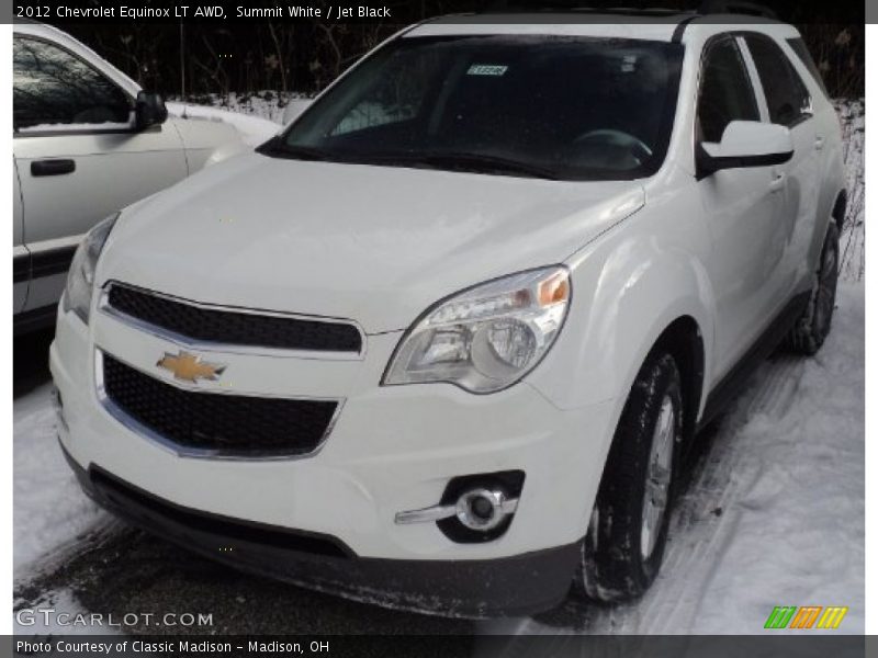 Summit White / Jet Black 2012 Chevrolet Equinox LT AWD