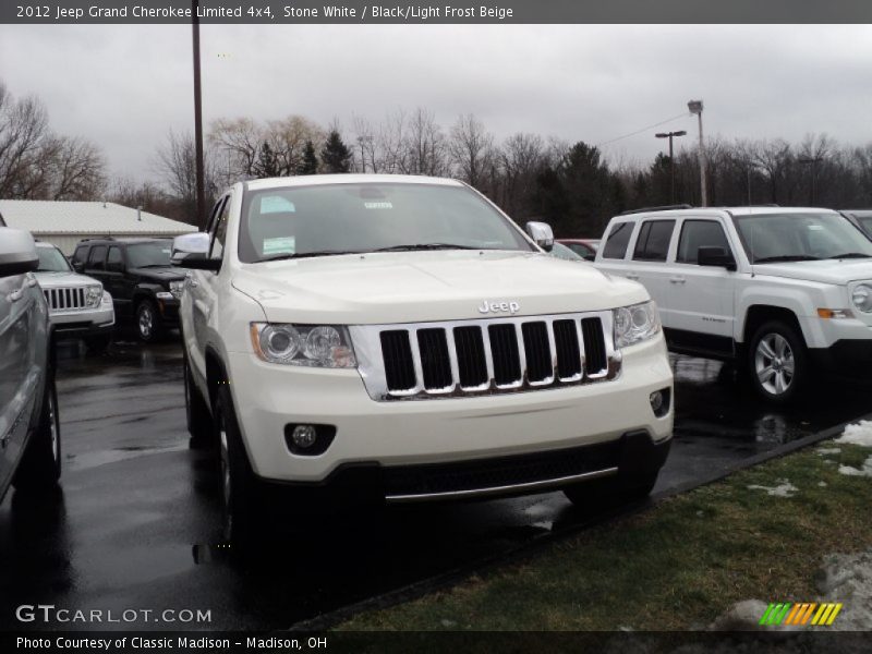 Stone White / Black/Light Frost Beige 2012 Jeep Grand Cherokee Limited 4x4