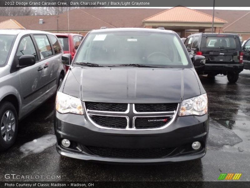 Dark Charcoal Pearl / Black/Light Graystone 2012 Dodge Grand Caravan Crew