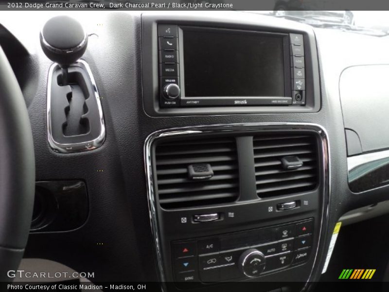Dark Charcoal Pearl / Black/Light Graystone 2012 Dodge Grand Caravan Crew