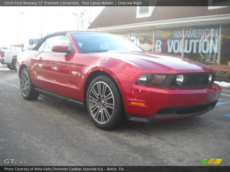 Red Candy Metallic / Charcoal Black 2010 Ford Mustang GT Premium Convertible