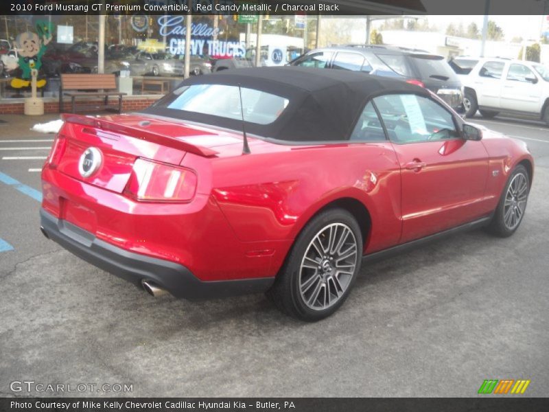 Red Candy Metallic / Charcoal Black 2010 Ford Mustang GT Premium Convertible