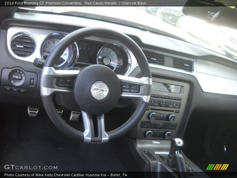 Red Candy Metallic / Charcoal Black 2010 Ford Mustang GT Premium Convertible