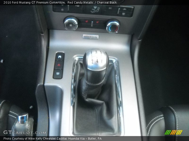 Red Candy Metallic / Charcoal Black 2010 Ford Mustang GT Premium Convertible